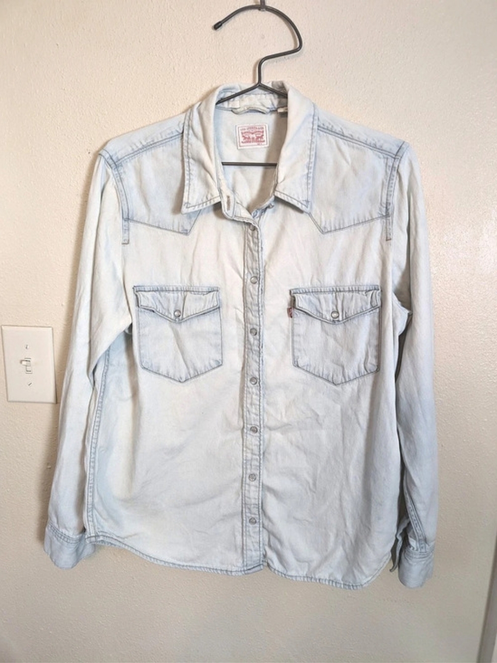 Levi's Classic Western Denim Shirt Women's Blue L